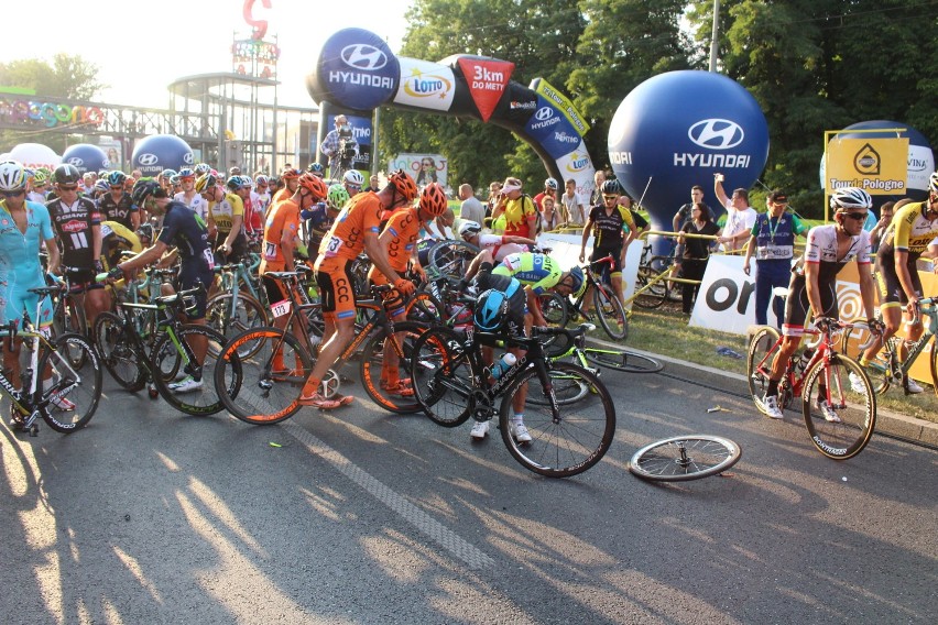 Tour de Pologne 2015 w Dąbrowie Gorniczej [ZDJĘCIA] Kraksa na finiszu!