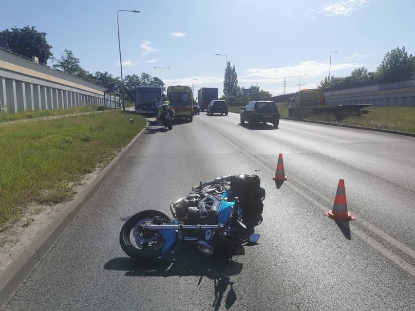 Motocyklista został potrącony na ul. Pileckiego