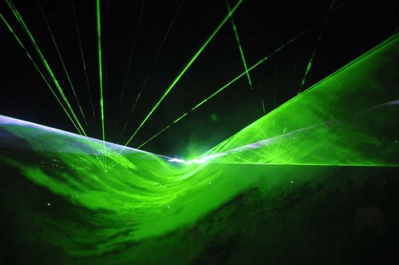 Dąbrowa Górnicza: Laserowy pokaz przed PKZ [ZDJĘCIA]