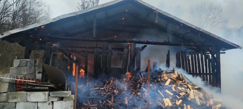 Pożar w miejscowości Dobra