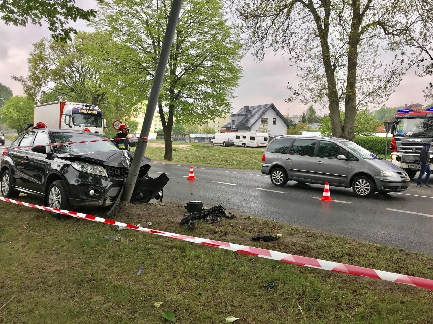 Wypadek na obwodnicy Szczecinka. Zderzenie dwóch aut [zdjęcia]