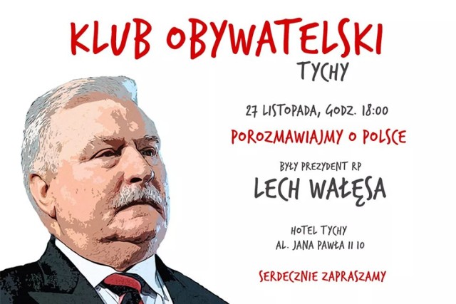 Lech Wałęsa w Klubie Obywatelskim w Tychach