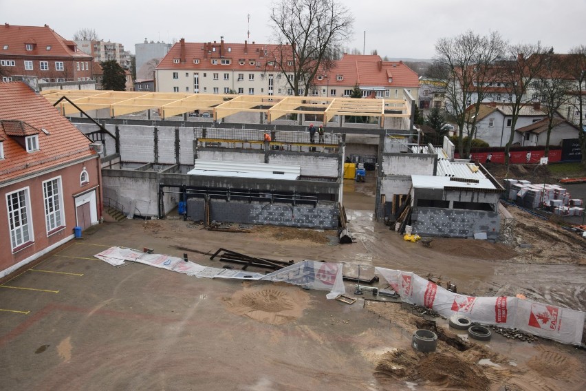 Widok na plac budowy nowej hali