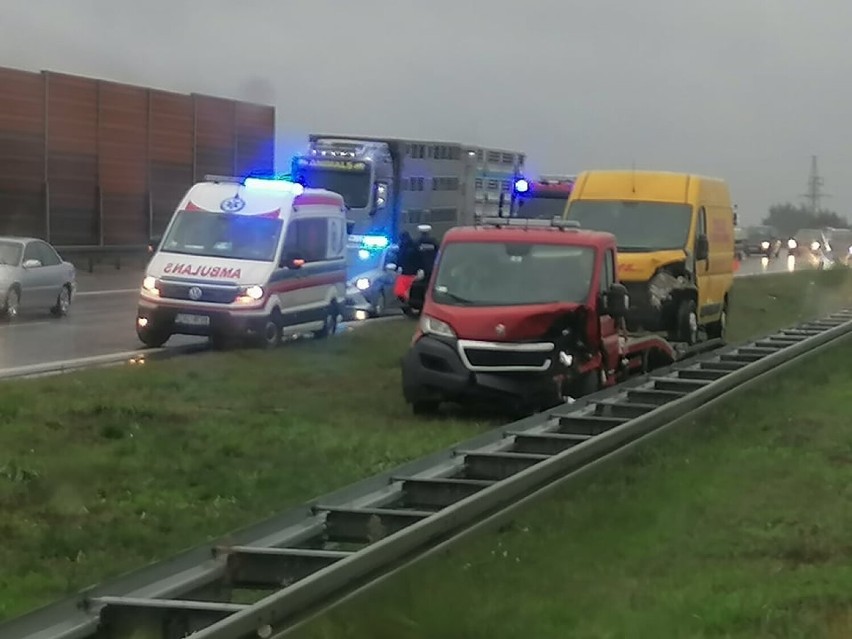 Wypadek na autostradzie A1 na odcinku Włocławek - Ciechocinek [zdjęcia]