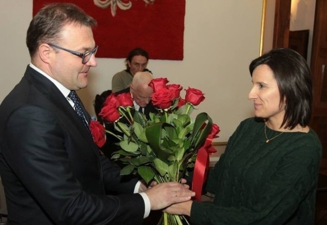 Marta Michalska – Wilk i prezydent Radomia Radosław Witkowski. 