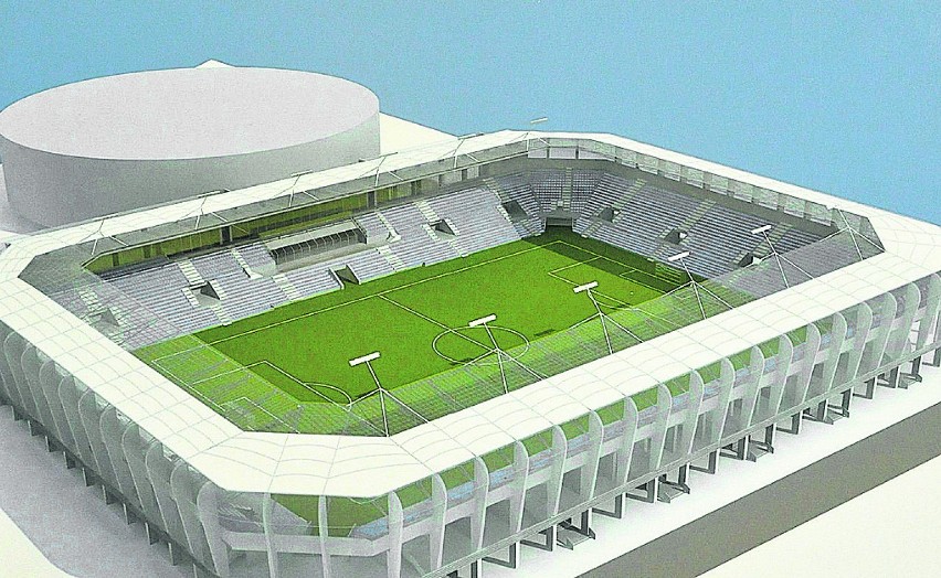 Zaprezentowana koncepcja stadionu mówi o 5,5 tysiąca miejsc...