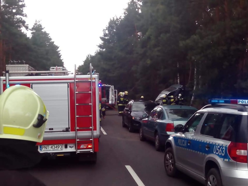 Pijany obywatel Ukrainy rozbił się samochodem na drzewach