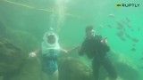 Turyści na wyspie Gran Canaria spacerują pod wodą w hełmie [wideo] 
