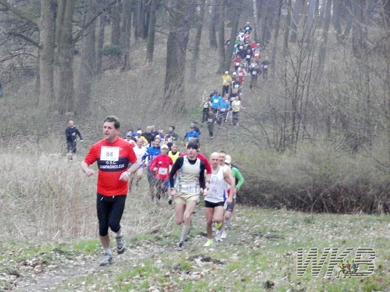 Biegali po schodach w Książu (ZDJĘCIA)