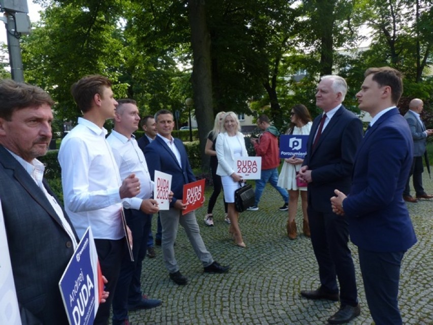 Wybory prezydenckie 2020: Jarosław Gowin w Radomsku zachęca do głosowania na Andrzeja Dudę