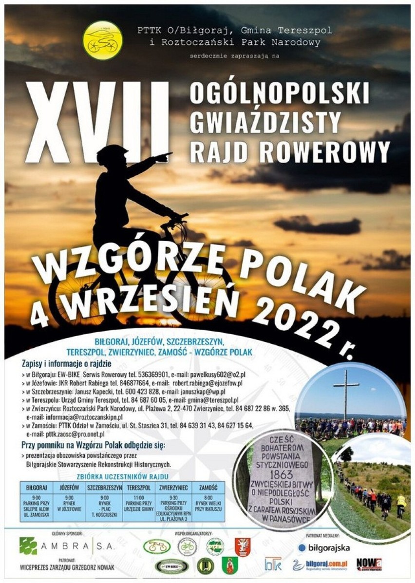 Plakat promujący rajd