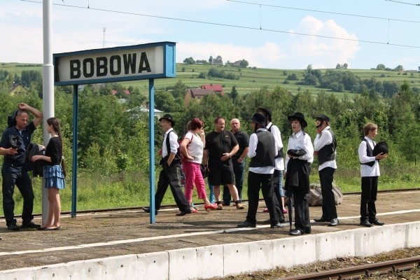 Inscenizacja ślubu żydowskiego w Bobowej