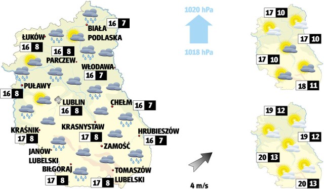 Prognoza pogody Lublin i region - 24 października