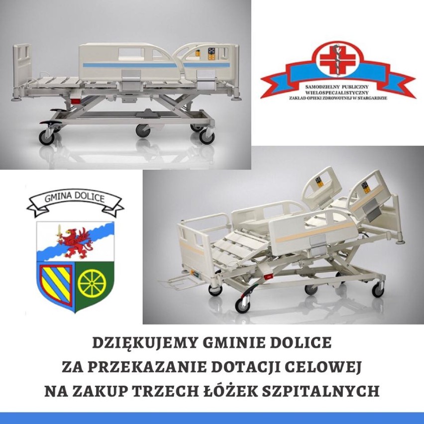 Szpital w Stargardzie dostał pieniądze z gminy Dolice. Przeznaczone są na 3 specjalistyczne łóżka na oddział wewnętrzny