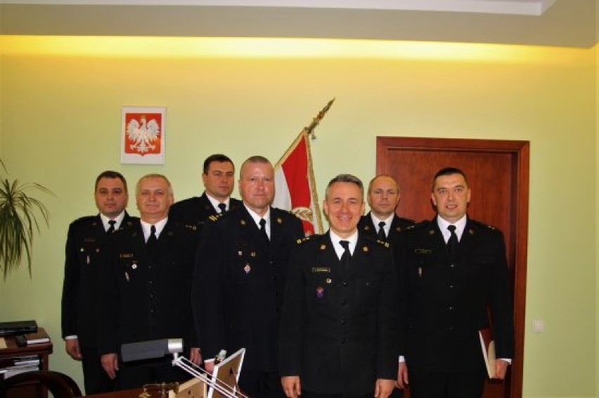 Michał Mulka (z prawej) został nowym zastępcą komendanta w...