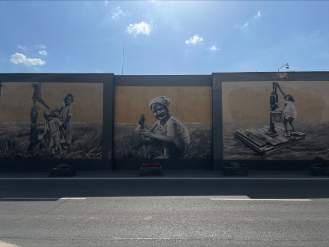 Mural przy kolorowym moście. 
Autor: Michała Czerko
Rok powstania: 2017