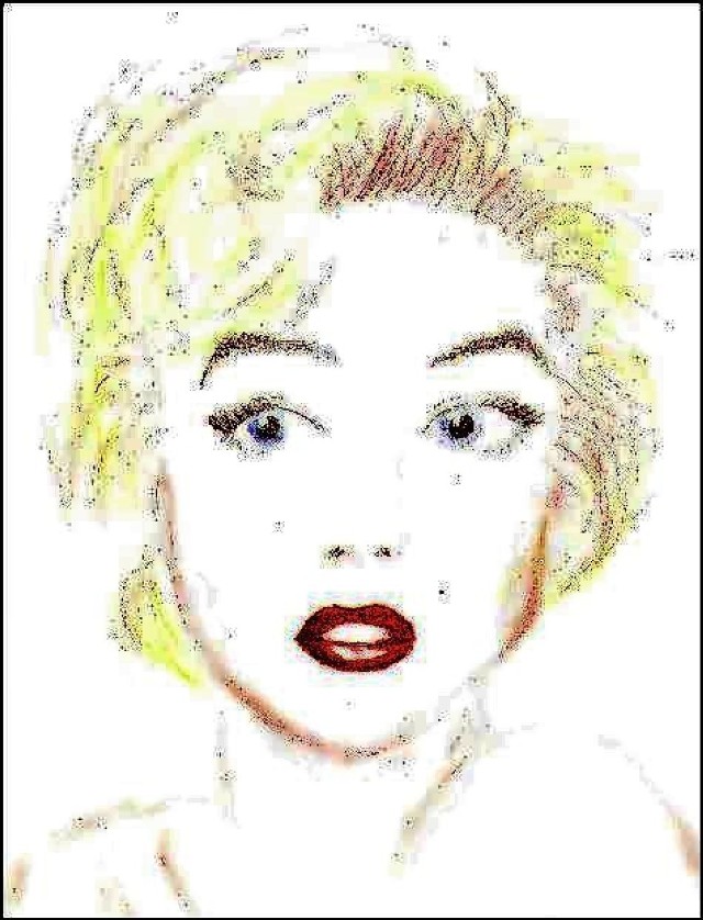 Marilyn Monroe - skan rysunku córki