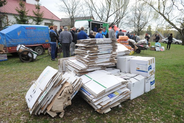 Podczas naszej akcji w Mikołajkach Pomorskich zawsze pozyskiwano duże ilości makulatury