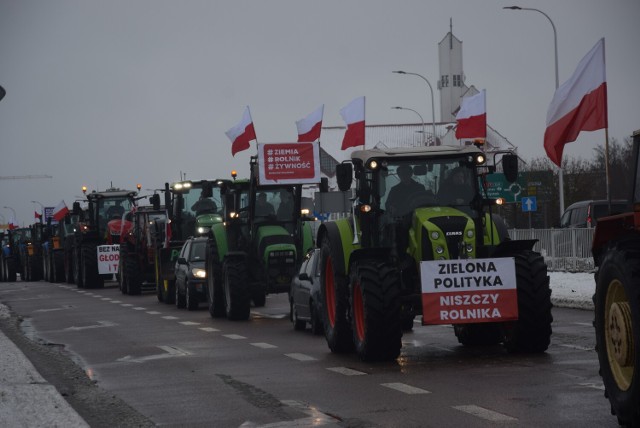 Rolnicy wyjechali na ulice Suwałk