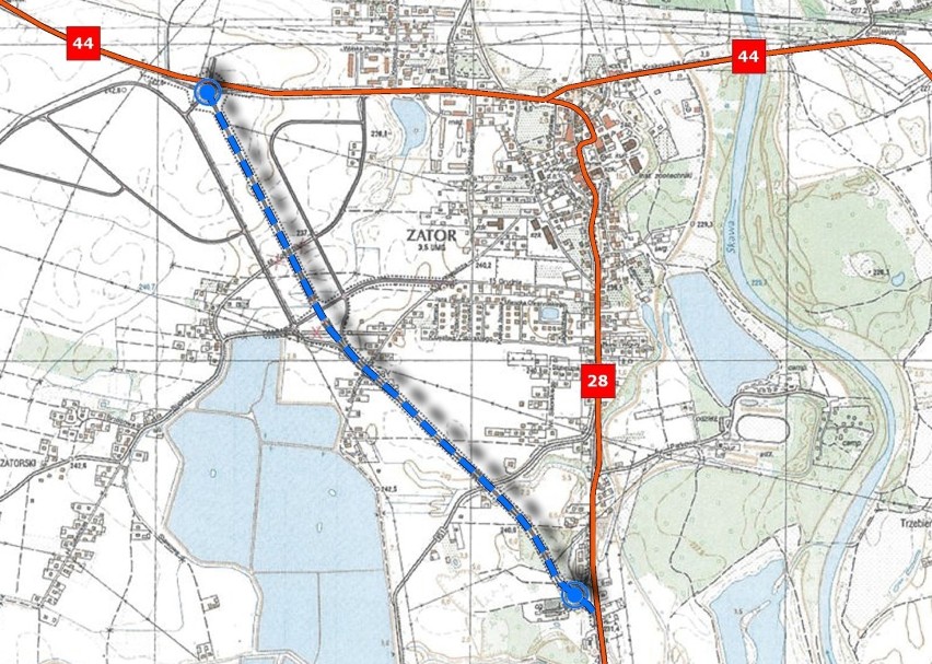 Obwodnica ma mieć 2,1 km długości i po jednej jezdni w każdą...