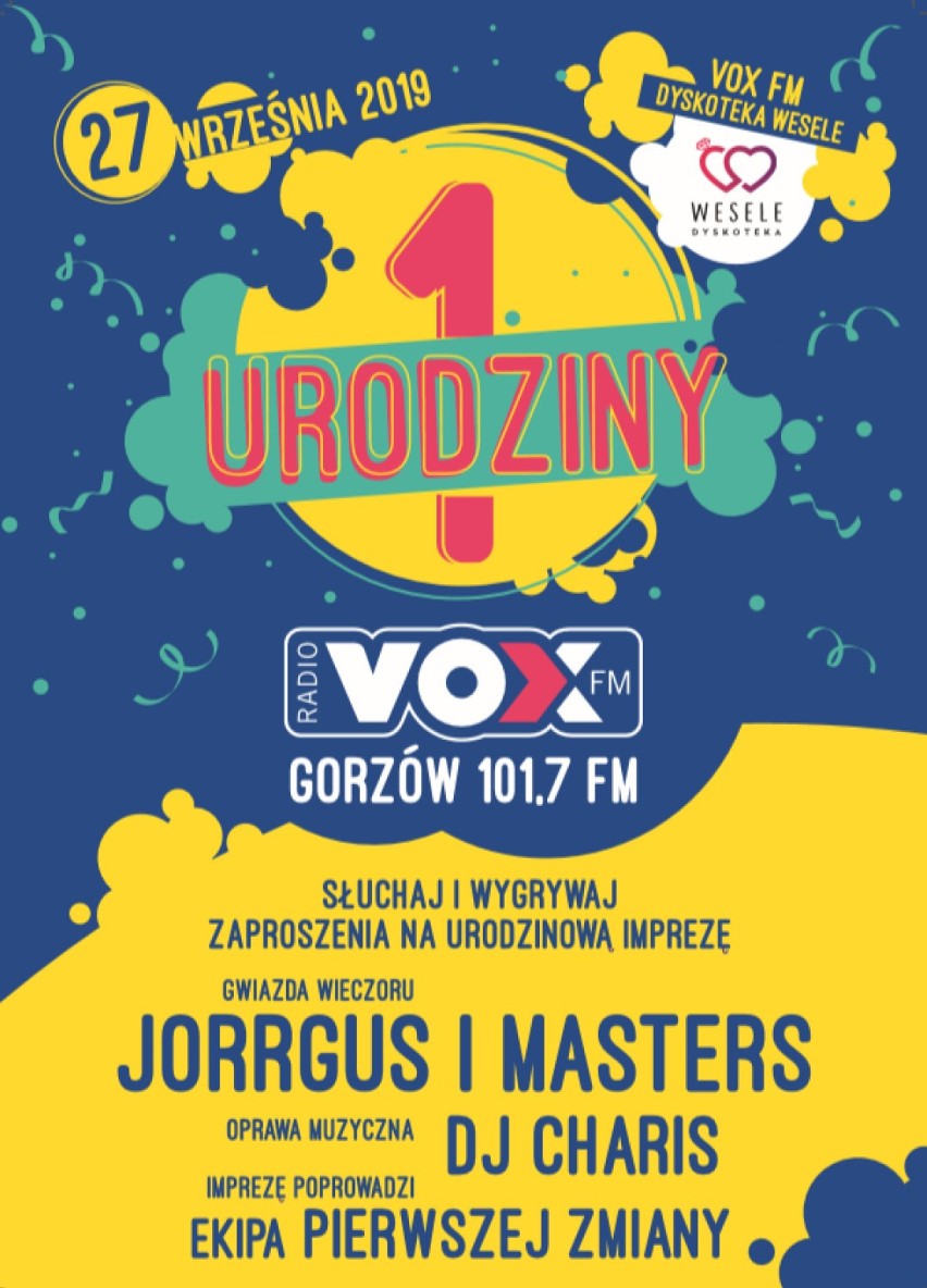 Radio VOX FM Gorzów świętuje pierwsze urodziny