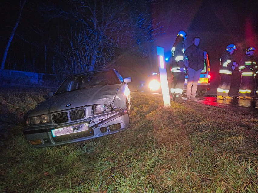 BMW najechało na skuter, który prawdopodobnie nie był widoczny na drodze