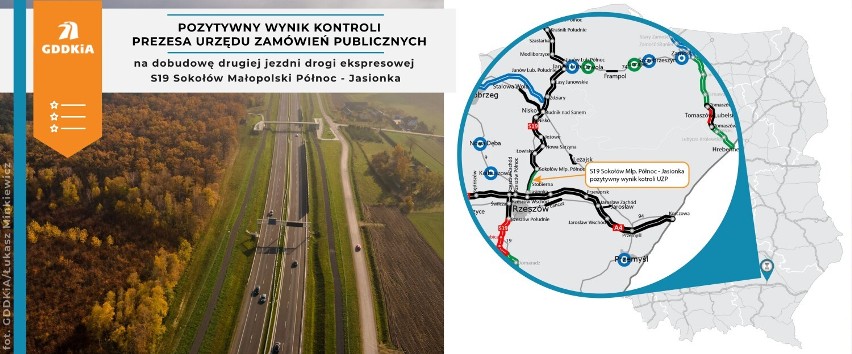 Zakończyła się kontrola przetargu na dobudowę drugiej jezdni drogi ekspresowej S19 Sokołów Małopolski Północ - Jasionka
