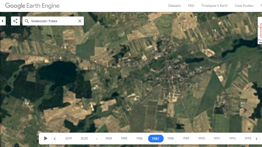 Jak zmienił się Świebodzin na przestrzeni 37 lat? Sprawdź na zdjęciach satelitarnych Google!