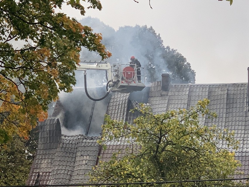 Pożar budynku mieszkalnego w Pustowie w gm. Kępice.