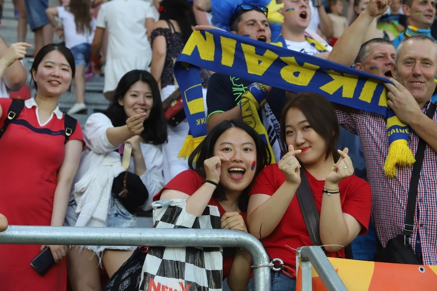 Kibice na meczu Ukraina - Korea Południowa