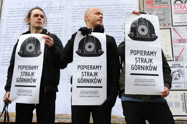 Poznańscy anarchiści popierają górników