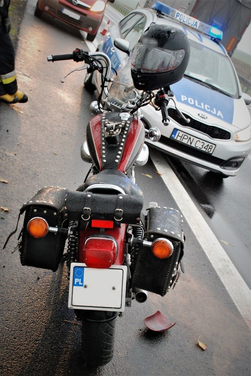 Tczew: motocyklistka zderzyła sie z samochodem 