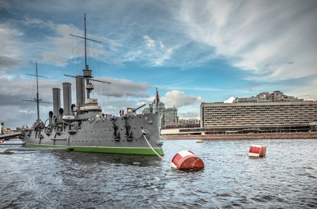 Krążownik pancerny Aurora, Sankt Petersburg, Rosja.