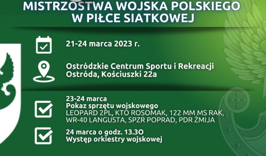 Najlepsi siatkarze służący w Wojsku Polskim zagrają w Ostródzie!