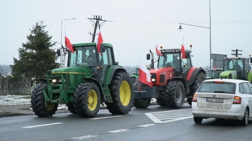 9 lutego rolnicy strajkowali m.in. w Tychach, Szczekocinach...