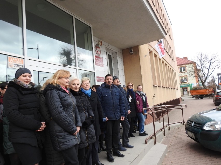 Protest pracowników Sądu Rejonowego w Bielsku Podlaskim