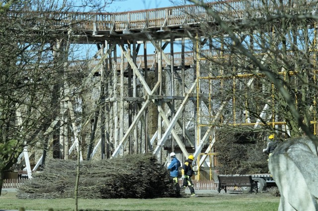 Pierwszy etap remontu tężni w Inowrocławiu odbywał się wiosną br. Objęto nim 10 przęseł solankowego inhalatorium