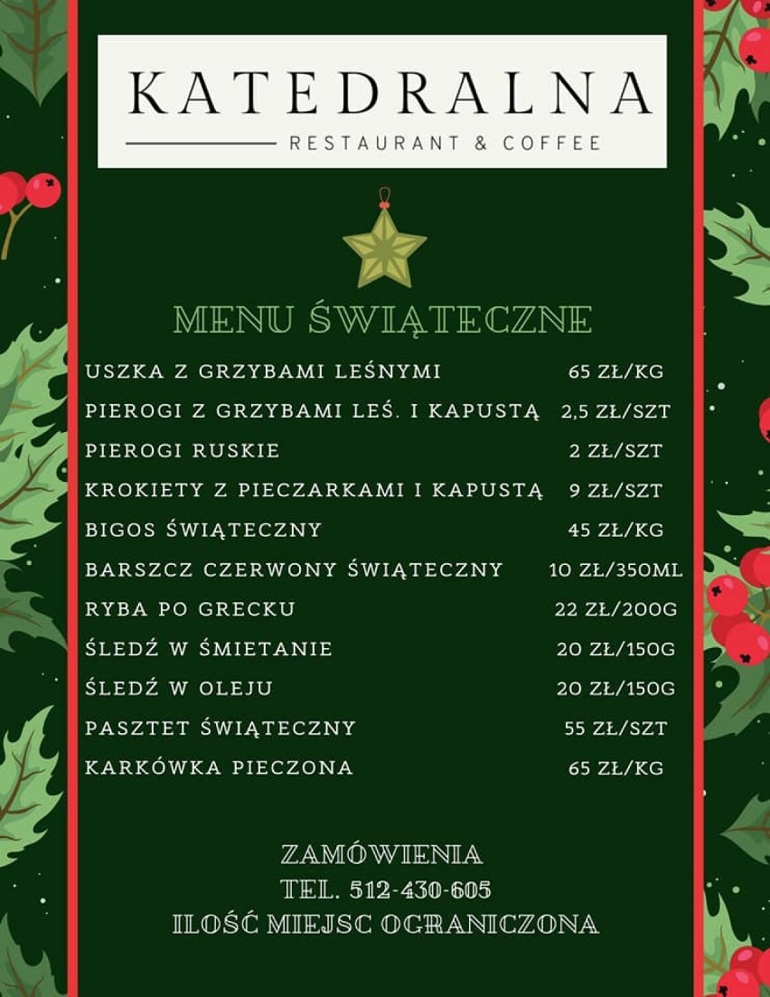 Menu świątecznego cateringu