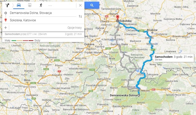 Najszybsza trasa - jak się okazuje - wiedzie przez A4, obwodnicę Krakowa, Zakopankę i Chyżne. jednak. Sporo kierowców chwali sobie jednak alternatywę przez Słowację od strony Korbielowa