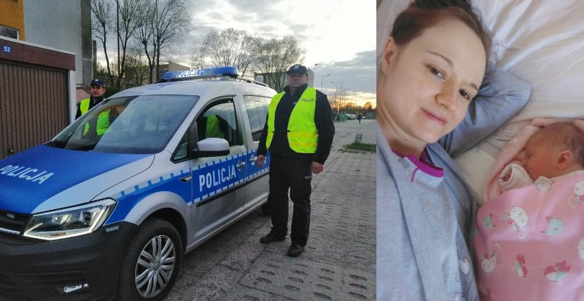 Policjanci z KMP w Piotrkowie: sierżant sztabowy Kamil Wyban...