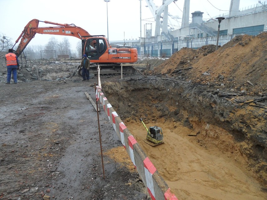 Budowa Elki w Chorzowie: Rozbiórka stacji Stadion Śląski. Sobota[ZDJĘCIA]