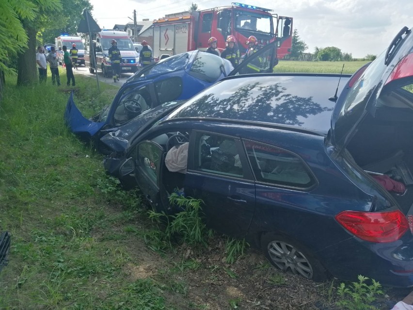 Wypadek na ul. Broniewskiego w Strzałkowie