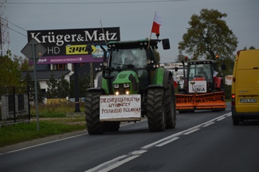 Rolnicy z AgroUnii protestowali w Bełchatowie i powiecie, 21.10.2020
