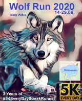 Świebodzin. Wolf Run ‘2020 - 3 Years of 5K Every Day. Bieg Wilka wokół Jeziora Wilkowskiego