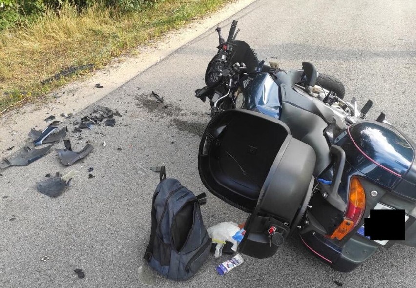 Wypadek w okolicach Grobli Kluki. Ranny został motocyklista