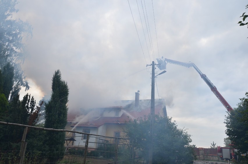 Pożar plebanii w Mokrsku
