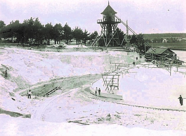 Początki kopalni Biała Góra (zdjęcie z pocz. lat 20. ub. wieku)