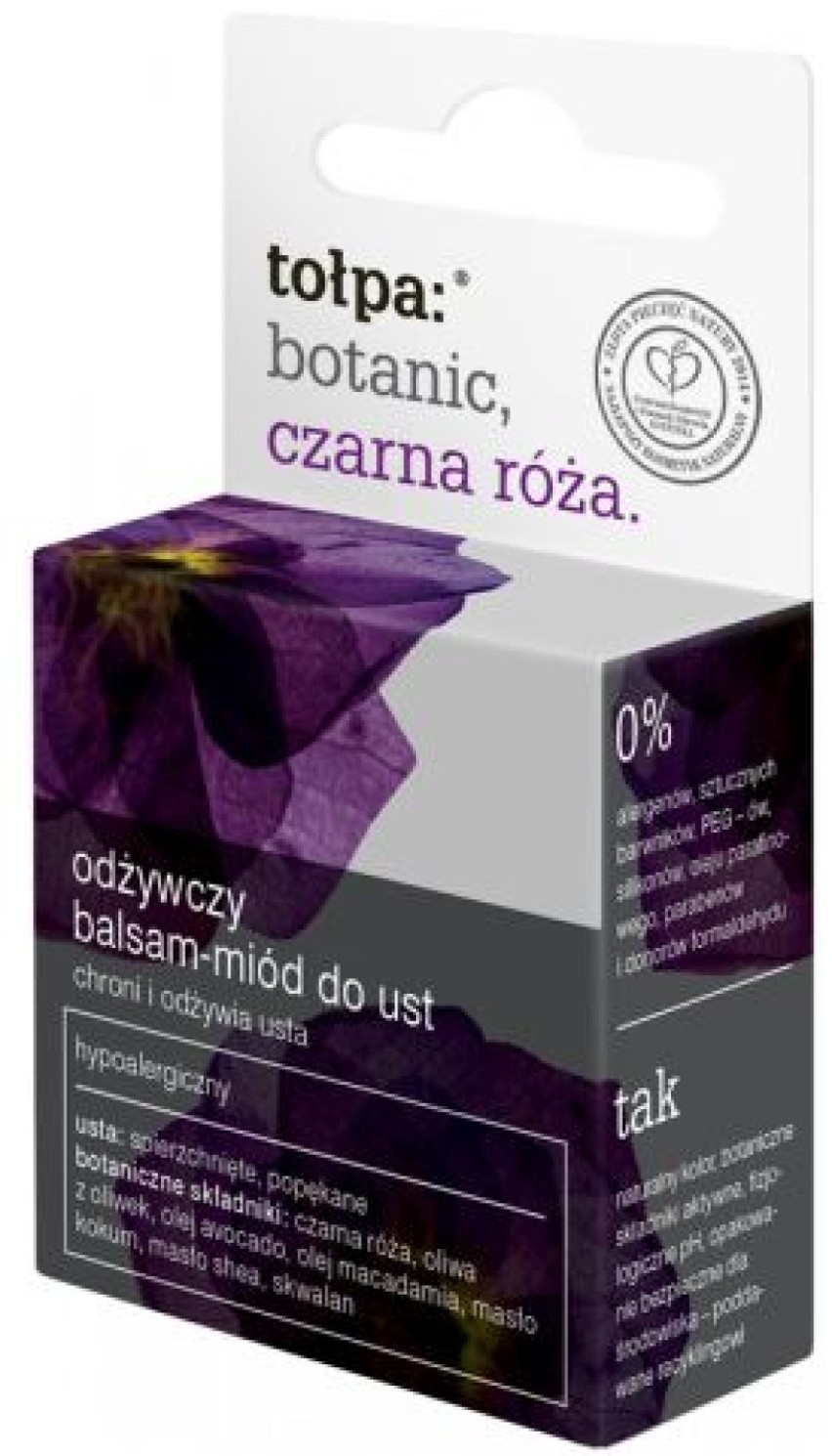 Tołpa Botanic Czarna Róża Odżywczy balsam-miód do ust 8 g