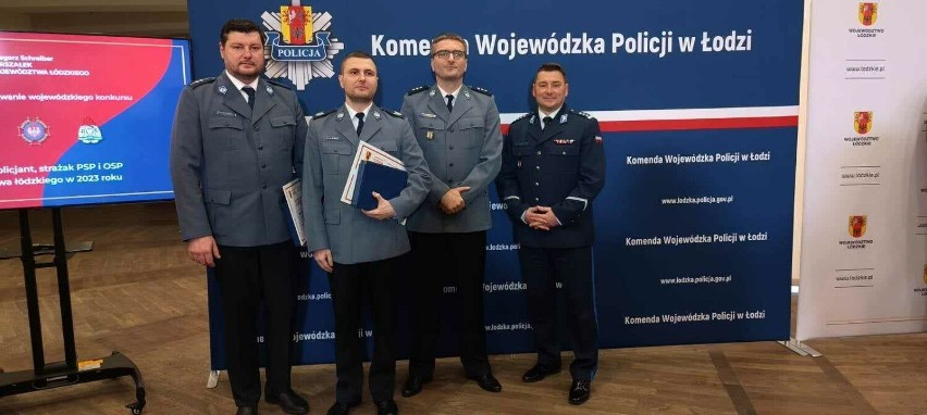Policjanci z Blaszek z nagrodami marszałka województwa...