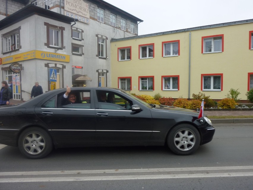 Prezydent Komorowski żegna się z mieszkańcami Miastka